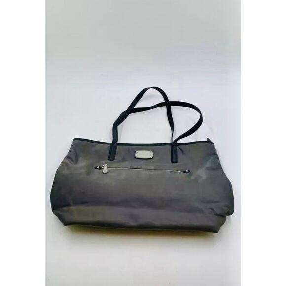 Michael Kors Handbags - Michael Kors Womens Gray Nylon Inner Pockets Double‎ Handle Zipper Tote Bag 16”w